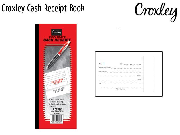 croxley cash receipt book