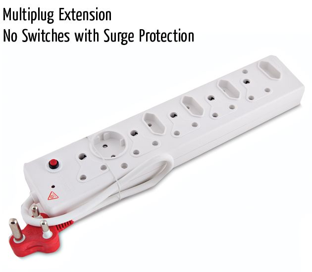 multiplug extension no switches with surge protection