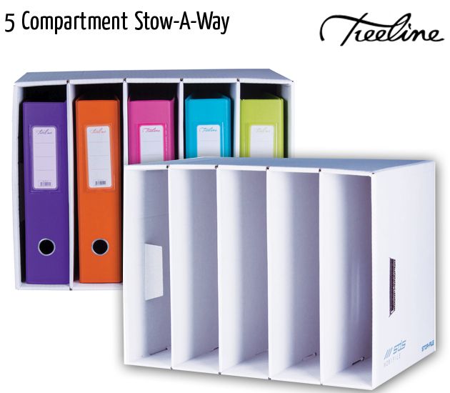 treeline 5 compartment stow a way white
