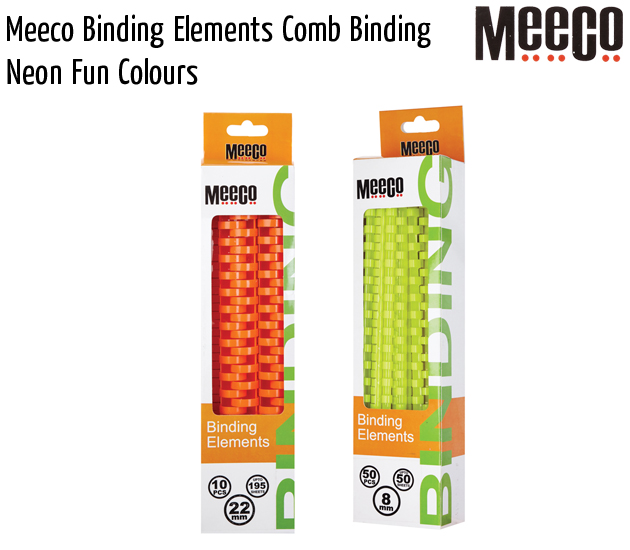 meeco binding elements comb binding neon fun colours