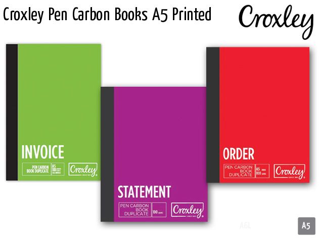 croxley pen carbon books a5 printed