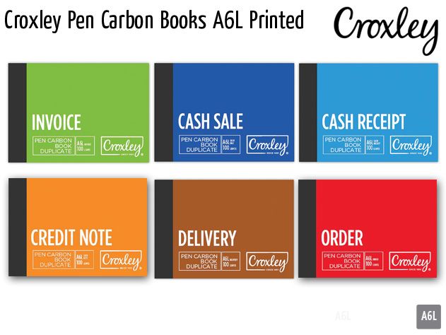 croxley pen carbon books a6l printed