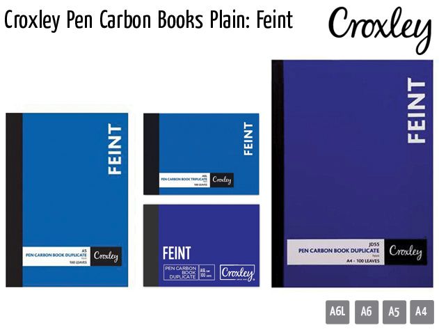 croxley pen carbon books plain feint