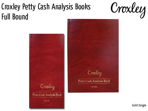 croxley petty cash analysis books
