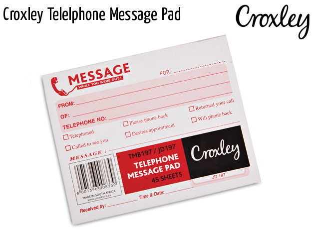 croxley telelphone message pad