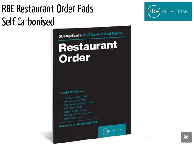 rbe restaurant order pads