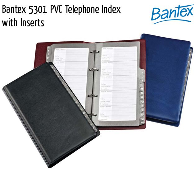 bantex 5301 pvc telephone index