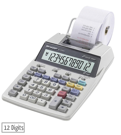 sharp el 1750v printing calculator main
