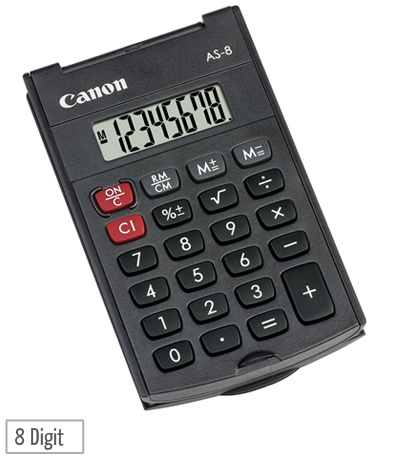canon as 8 handheld calculator