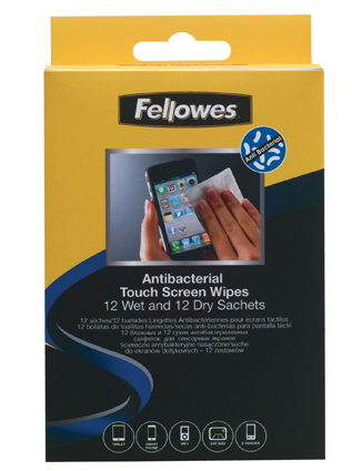 12 antibacterial touch screen sachets