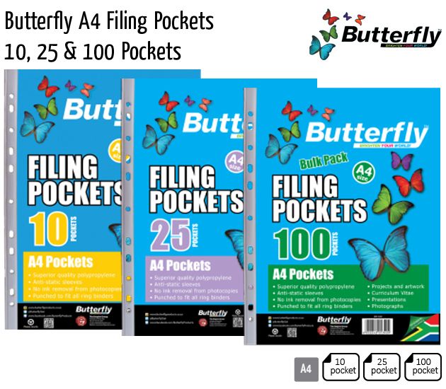 butterfly a4 filing pockets
