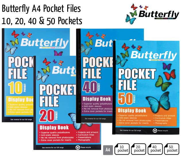 butterfly a4 pocket files