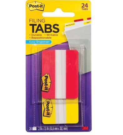 686 2ry post it durable filing tabs