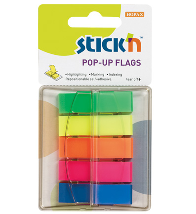 Stick n 45x12 assorted popup flags