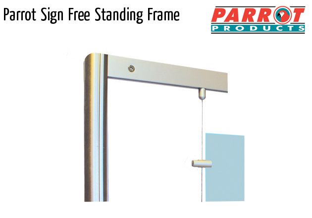 parrot mf sign free standing frame