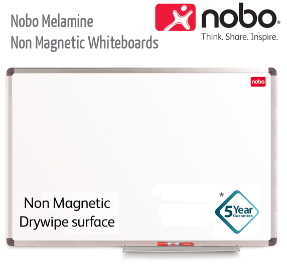 nobo melamine non magnetic whiteboards