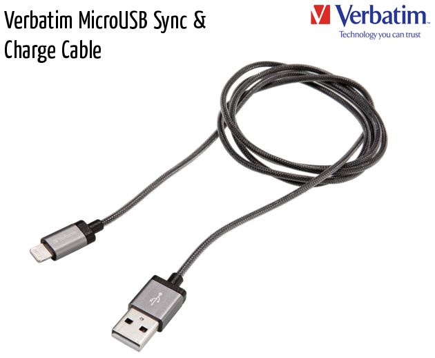 verbatim microusb sync and charge cable
