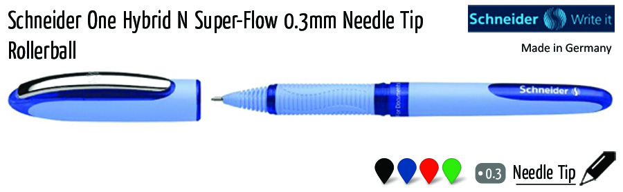 liquid schneider one hybrid n super flow 03mm needle tip rollerball