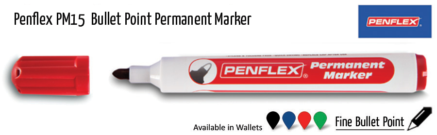 permanent markers penflex pm13 bullet point permanent marker