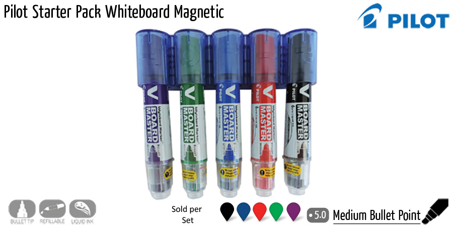 wbmarkers pilot starter pack whiteboard magnetic